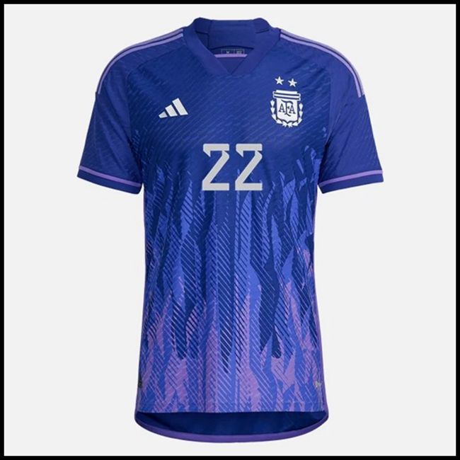 Argentina L MARTINEZ #22 Odjeća,outlet Nogometni Dres Argentina L MARTINEZ #22 Gostujući Komplet Svjetsko Prvenstvo 2022 oprema