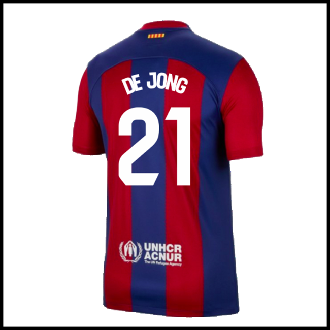 Nogometni Dres FC Barcelona DE JONG #21 Domaći Komplet 2023-2024