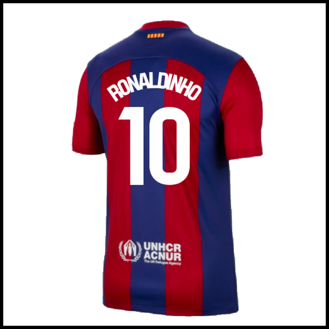 Nogometni Dres FC Barcelona RONALDINHO #10 Domaći Komplet 2023-2024