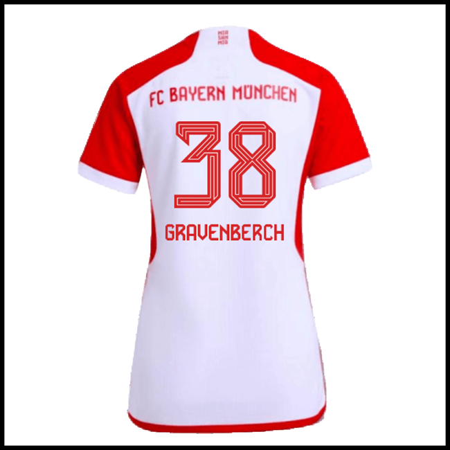 Nogometni Dres FC Bayern München Ženska GRAVENBERCH #38 Domaći Komplet 2023-2024