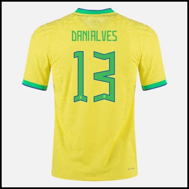 Nogometni Dres Brazil DANIALVES #13 Domaći Komplet Svjetsko Prvenstvo 2022