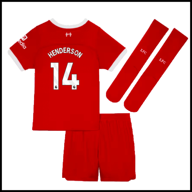 Nogometni Dres Liverpool Dječji HENDERSON #14 Domaći Komplet 2023-2024