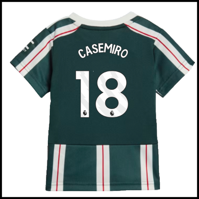 Nogometni Dres Manchester United Dječji CASEMIRO #18 Gostujući Komplet 2023-2024
