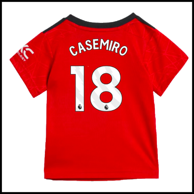 Nogometni Dres Manchester United Dječji CASEMIRO #18 Domaći Komplet 2023-2024