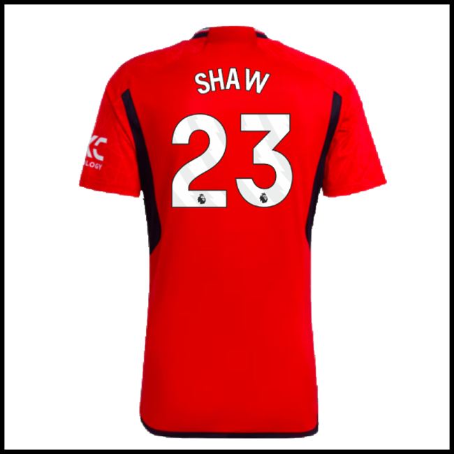 Nogometni Dres Manchester United SHAW #23 Domaći Komplet 2023-2024