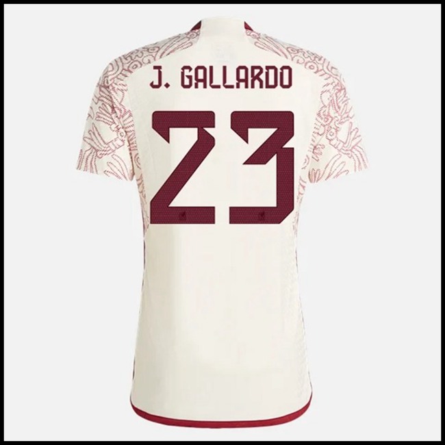Nogometni Dres Meksiko J GALLARDO #23 Gostujući Komplet Svjetsko Prvenstvo 2022