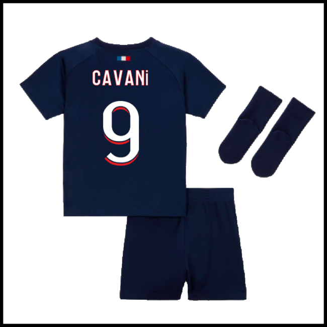 Nogometni Dres Paris Saint Germain PSG Dječji CAVANI #9 Domaći Komplet 2023-2024