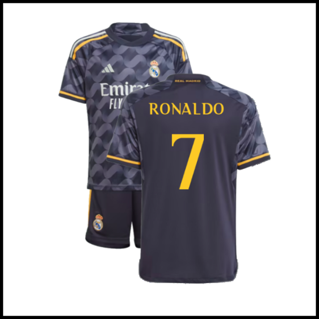 Nogometni Dres FC Real Madrid Dječji RONALDO #7 Gostujući Komplet 2023-2024