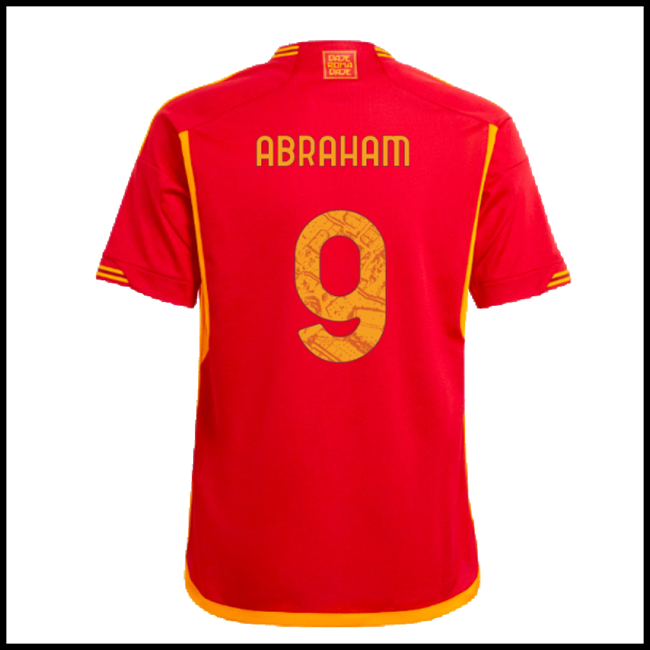Nogometni Dres AS Roma ABRAHAM #9 Domaći Komplet 2023-2024