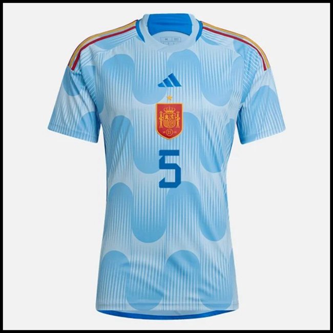 Španjolska SERGIO #5 Dresovi,novi Nogometni Dres Španjolska SERGIO #5 Gostujući Komplet Svjetsko Prvenstvo 2022 fan shop
